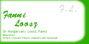 fanni loosz business card